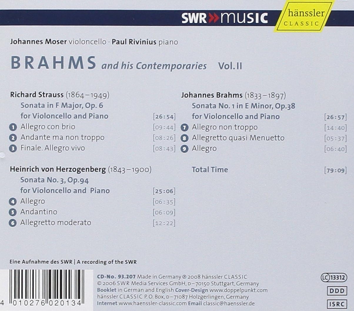 Brahms and His Contemporaries Vol. 2 (Moser)