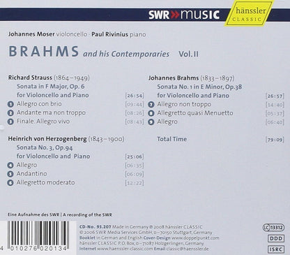 Brahms and His Contemporaries Vol. 2 (Moser)