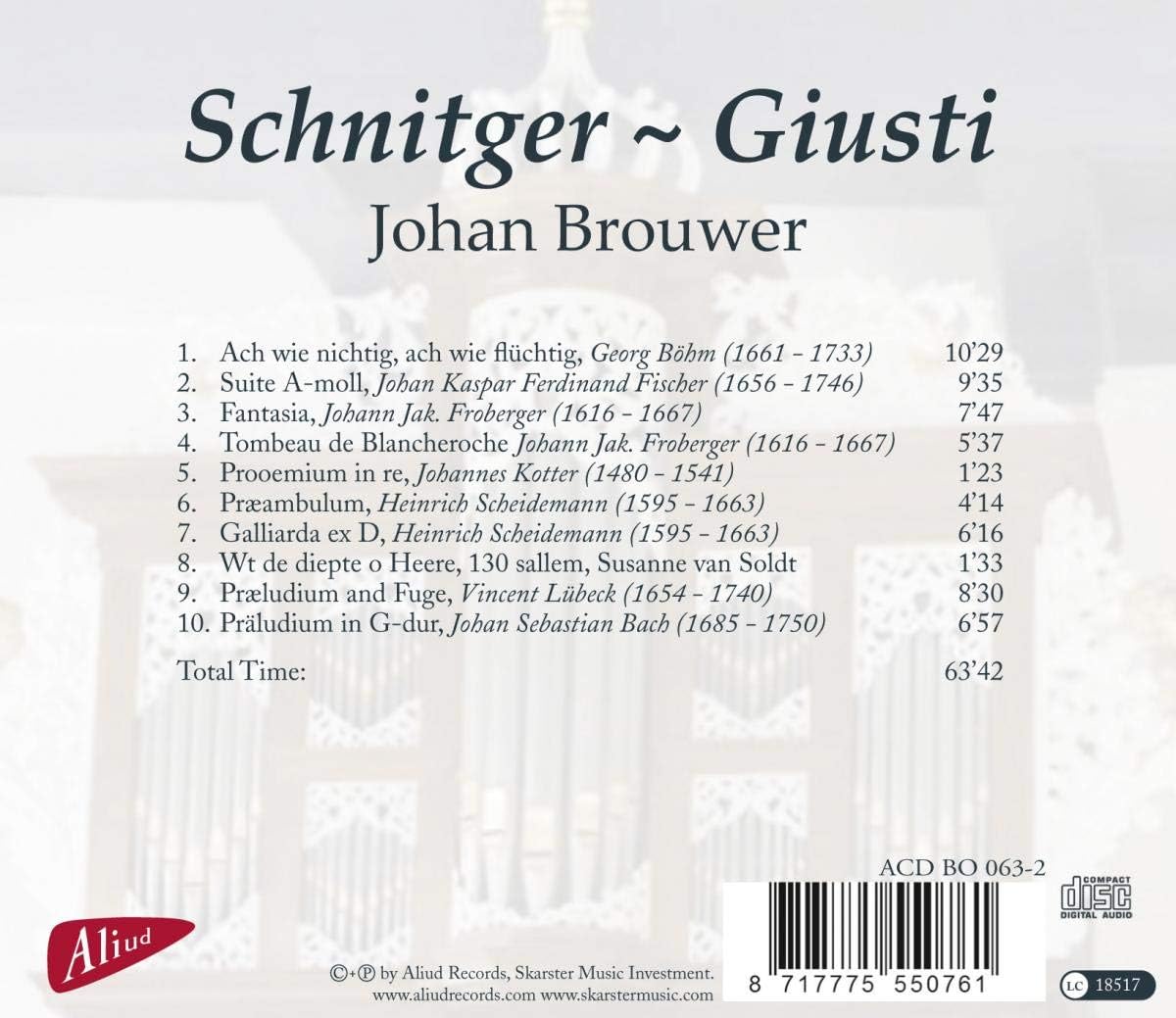 Johan Brouwer - Schnitger - Giusti
