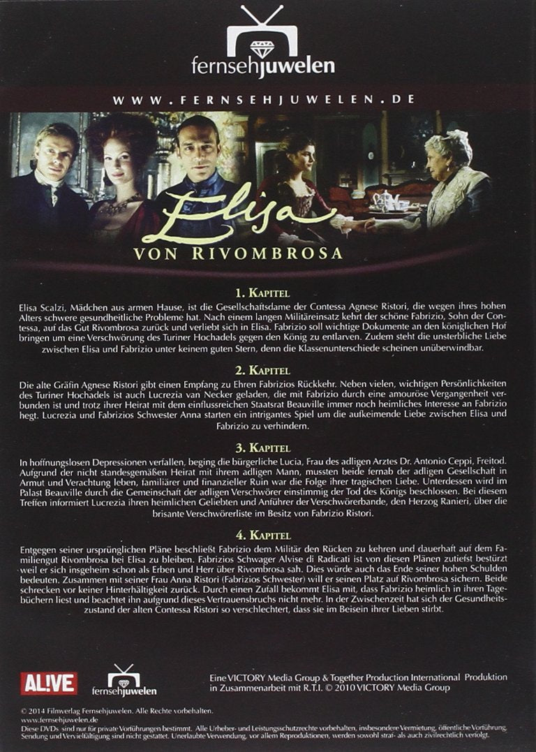 Elisa von Rivombrosa (Staffel 1) - Neuauflage (16:9 Vollbild + Booklet) (8 DVDs