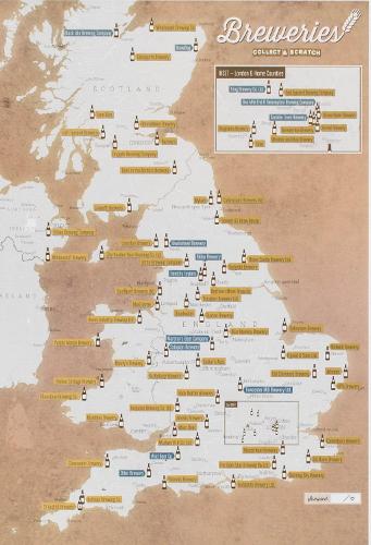 UK Breweries Collect & Scratch Print