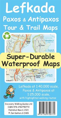 Lefkada, Paxos and Antipaxos Tour and Trail Maps