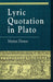 Lyric Quotation in Plato