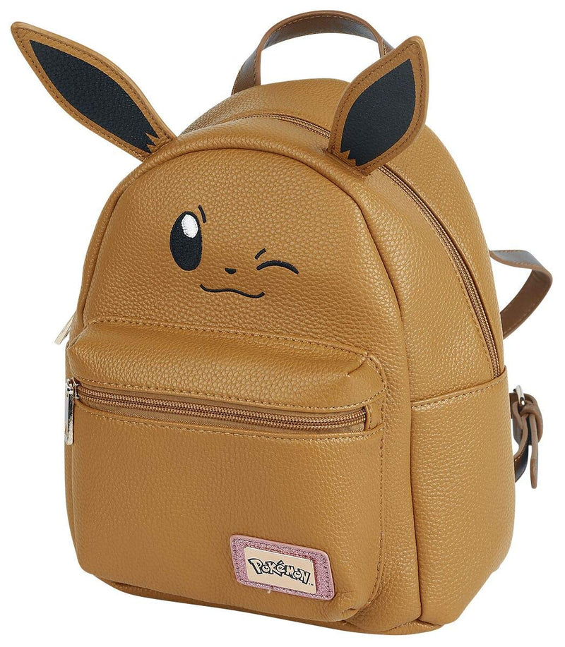 DIFUZED Sac à DOS Pokemon Evoli Premium Kinder-Rucksack, 41 cm, Braun (Marron