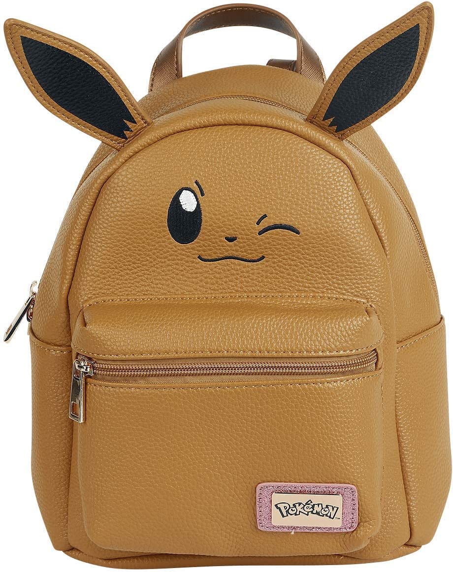 DIFUZED Sac à DOS Pokemon Evoli Premium Kinder-Rucksack, 41 cm, Braun (Marron