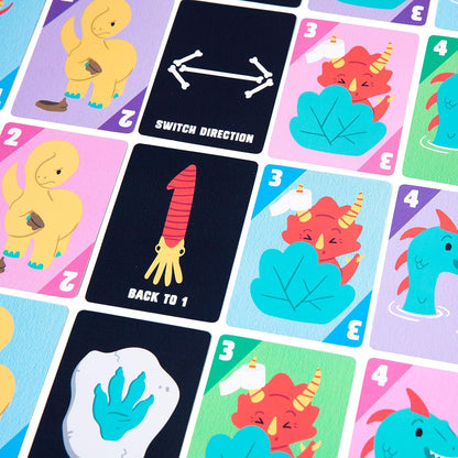 Big Potato Dino Dump: Simple Dinosaur Poo Card Game For Kids and Adults | Travel Size