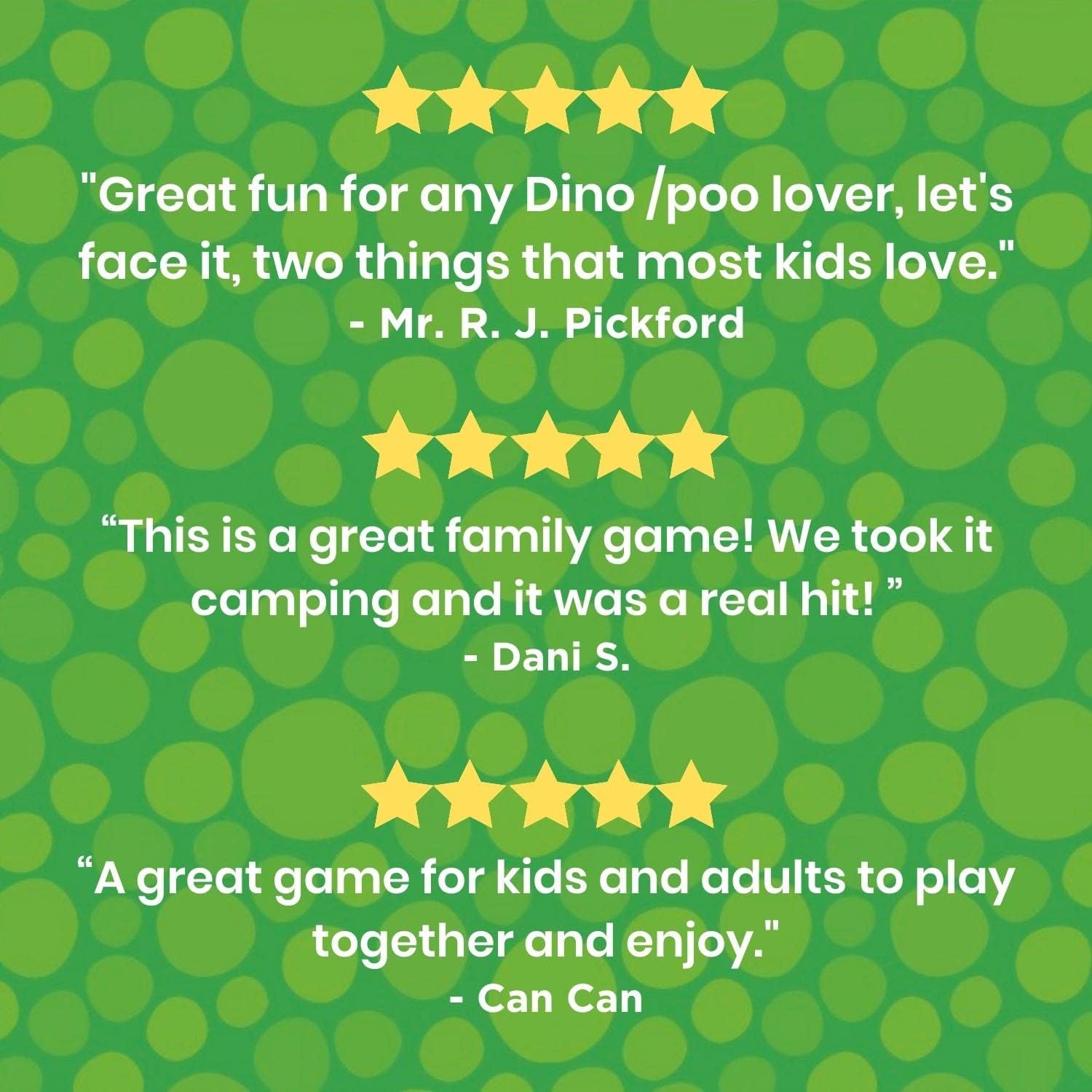Big Potato Dino Dump: Simple Dinosaur Poo Card Game For Kids and Adults | Travel Size