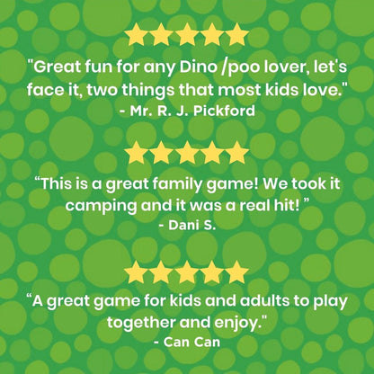 Big Potato Dino Dump: Simple Dinosaur Poo Card Game For Kids and Adults | Travel Size