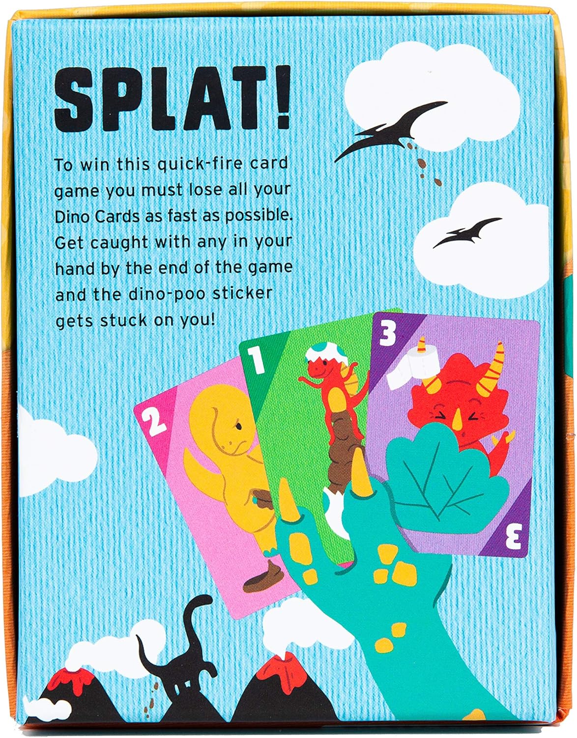 Big Potato Dino Dump: Simple Dinosaur Poo Card Game For Kids and Adults | Travel Size
