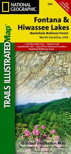 Fontana and Hiwassee Lakes Map (Nantahala National Forest)