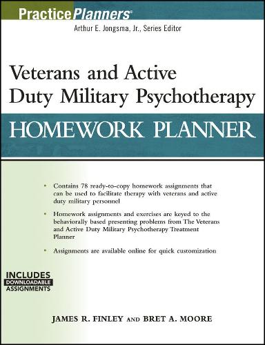 Veterans and Active Duty Military Psychotherapy Homework Planner, (with Download)