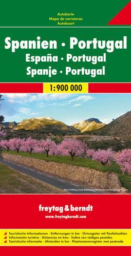 Spain - Portugal Road Map 1:900 000