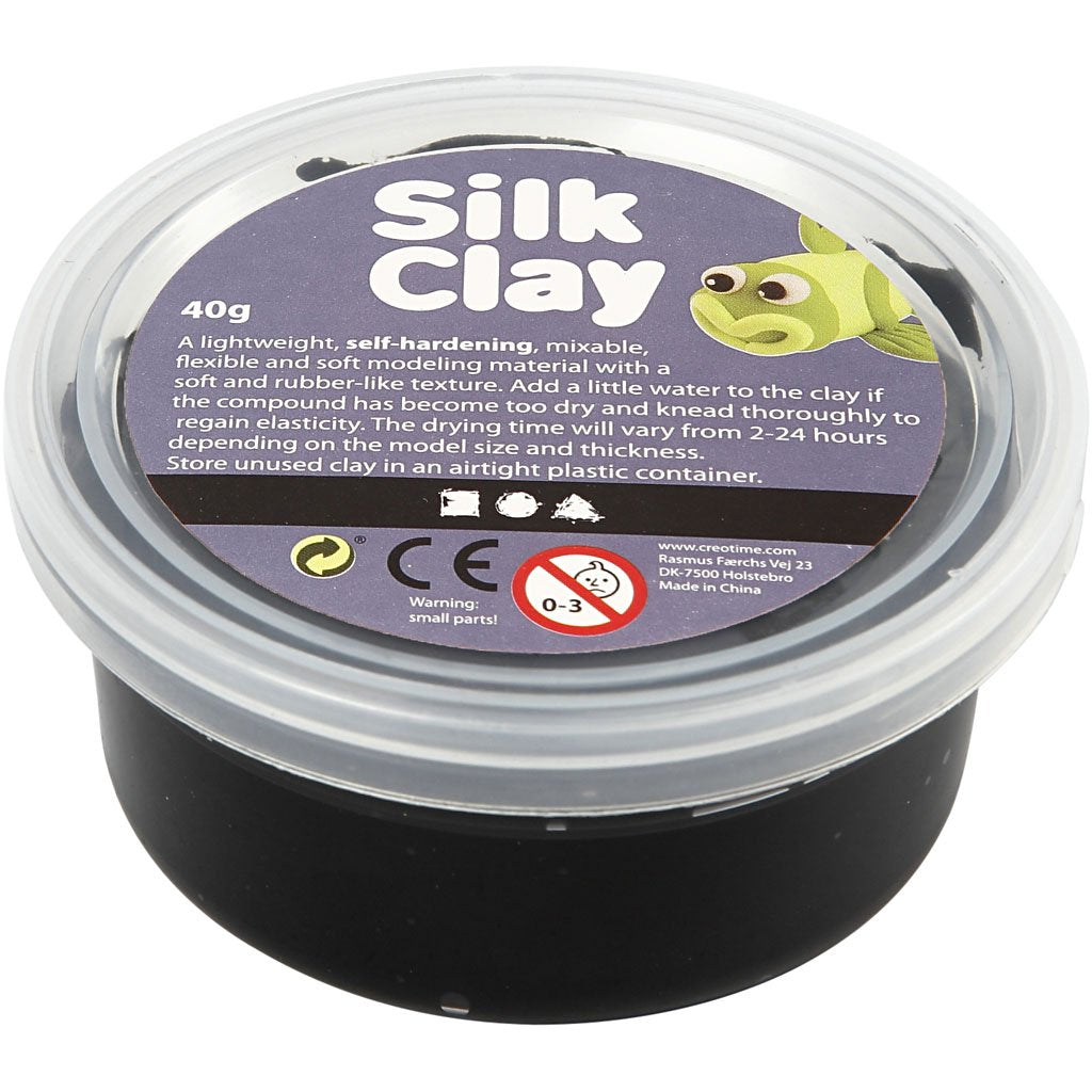 Creativ 100263 40 g Zijde Klei, Zwart