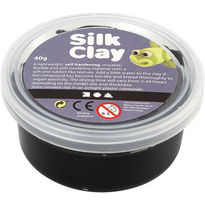 Creativ 100263 40 g Zijde Klei, Zwart