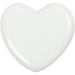 Heart, size 6,5x6,5 cm, thickness 10 mm, white, 1pc