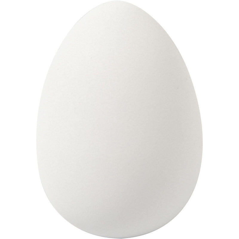Creativ Large Plastic Eggs, H: 8 cm, D: 6 cm, White, 8 Eggs Included