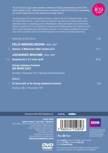 Mendelssohn/ Brahms: Solti (Symphony No. 1/ Midsummer) (Chicago Symphony Orchestra/ Sir Georg Solti) (ICA Classics: ICAD 5089)