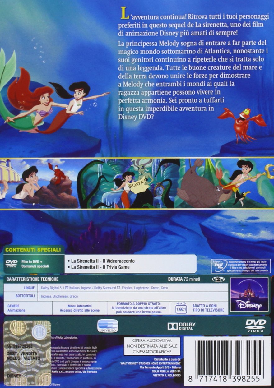 DVD DVD LA SIRENETTA II