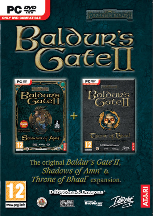 Baldur's Gate 2 II - Shadows Of Amn & Throne of Bhaal Double Pack (PC DVD)