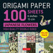Origami Paper 100 sheets Japanese Flowers 6" (15 cm)