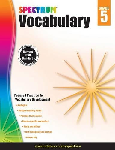 Spectrum Vocabulary, Grade 5