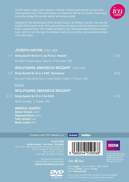 Haydn/ Mozart: String Quartets (Emperor Quartet/ C Major Quartet) (ICA Classics: ICAD 5056)