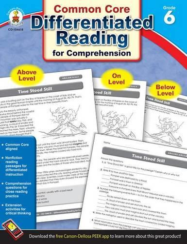 Common Core Differentiated Reading for Comprehension, Grade 6