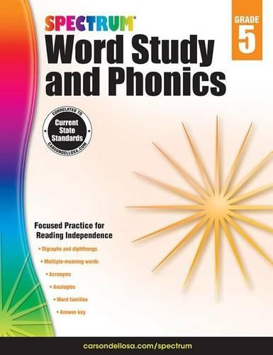 Spectrum Word Study and Phonics, Grade 5