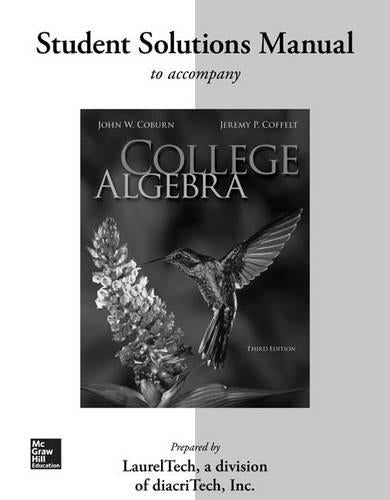 Student Solutions Manual for College Algebra
