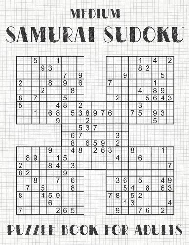 Samurai Sudoku Puzzle Book for Adults - Medium