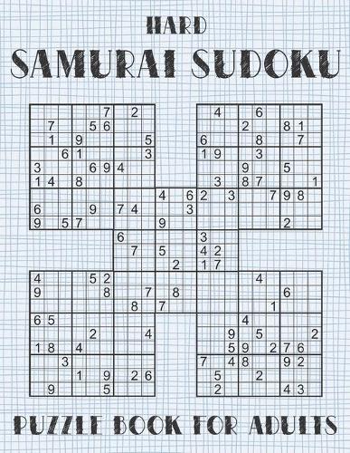 Samurai Sudoku Puzzle Book for Adults - Hard
