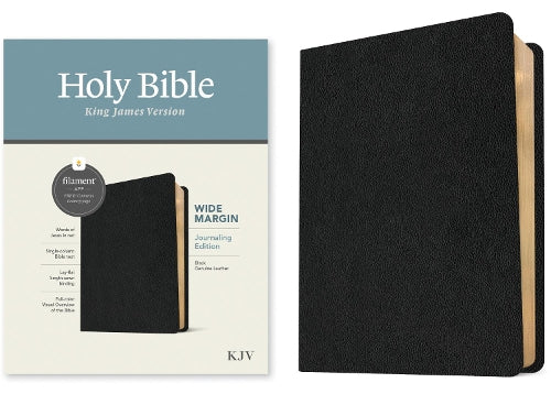 KJV Wide Margin Bible, Filament Enabled Edition (Red Letter, Genuine Leather, Black