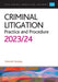Criminal Litigation: 2023/2024: Legal Practice Course Guides (LPC