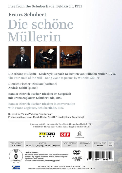 Schubert: Die Schone Mullerin (1991) (Dietrich Fischer-Dieskau/ András Schiff) (Arthaus: 107269)