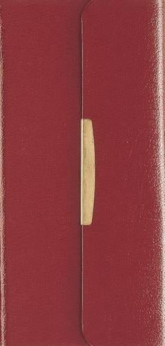 NKJV, Checkbook Bible, Compact, Bonded Leather, Burgundy, Wallet Style, Red Letter