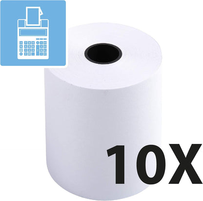 Exacompta - Ref 40346E - Calculator Receipt Rolls (Pack of 10 Rolls) - 57mm Width x 20m Length, Suitable for Shops, Kiosks, Cafés, Restaurants, Card Payments