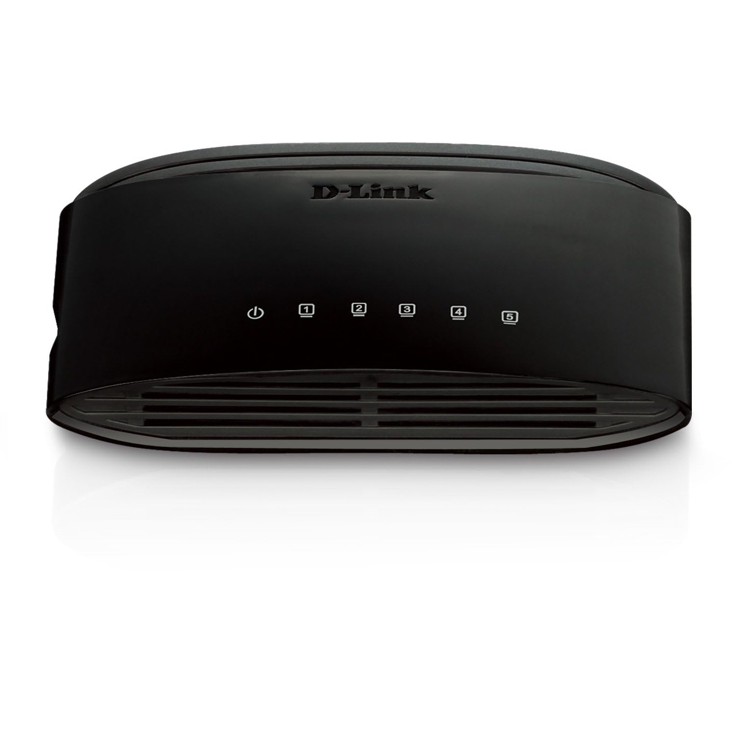 D-Link DES-1005 5-Port Fast Ethernet Unmanaged Desktop Switch, Hub, Internet Splitter, Fanless, Plug and Play - UK Model