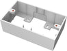 Vision TECHCONNECT V3 DOUBLE-GANG SURFACE MOUNT UK BACKBOX WHITE Standard double-gang UK surface-mount back