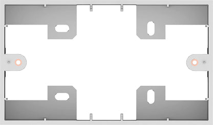 Vision TECHCONNECT V3 DOUBLE-GANG SURFACE MOUNT UK BACKBOX WHITE Standard double-gang UK surface-mount back