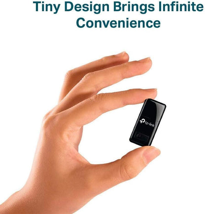 TP-Link 300Mbps Mini Wireless N USB WiFi Adapter, ideal for smooth HD video, voice streaming and online gaming,USB 2.0, Supports Windows 10/8.1/8/7/XP, Mac OS, Linux(TL-WN823N