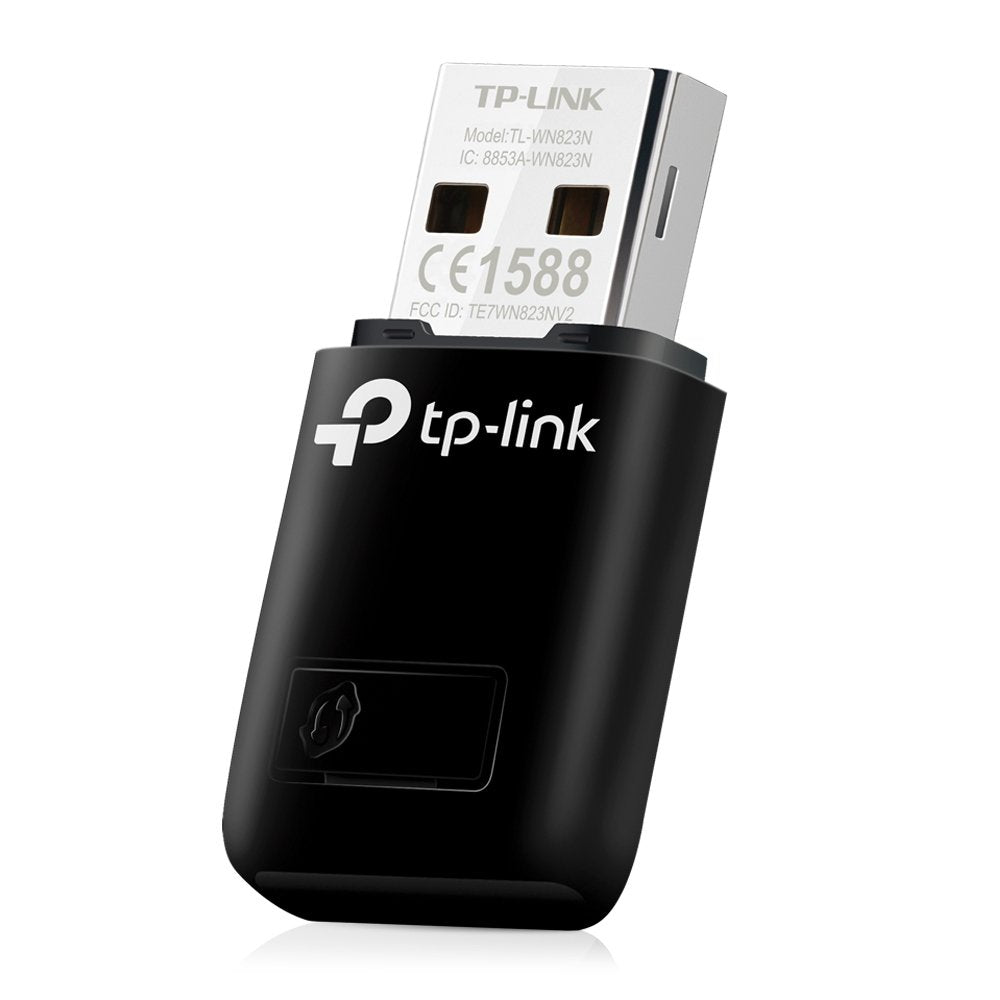 TP-Link 300Mbps Mini Wireless N USB WiFi Adapter, ideal for smooth HD video, voice streaming and online gaming,USB 2.0, Supports Windows 10/8.1/8/7/XP, Mac OS, Linux(TL-WN823N