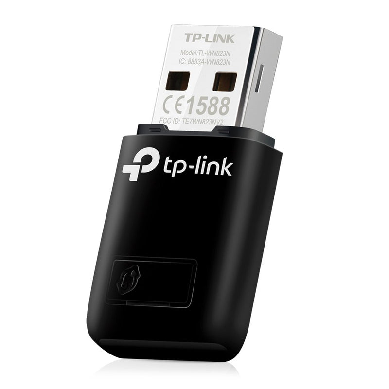 TP-Link 300Mbps Mini Wireless N USB WiFi Adapter, ideal for smooth HD video, voice streaming and online gaming,USB 2.0, Supports Windows 10/8.1/8/7/XP, Mac OS, Linux(TL-WN823N
