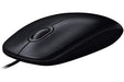 Logitech M90 Maus mit Kabel, 1000 DPI Sensor, USB-Anschluss, 3 Tasten, Für Links- und Rechtshänder, PC/Mac - Grau - Deutsche Verpackung