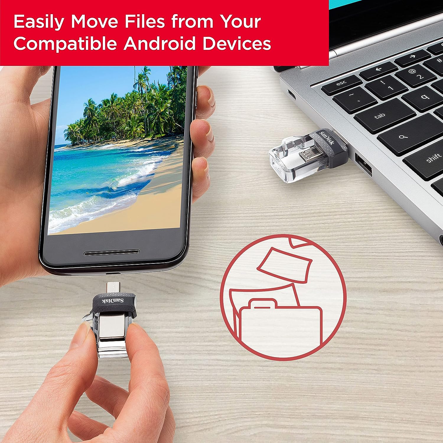 SanDisk Ultra 32GB Dual USB Flash Drive USB M3.0 up to 150 MB/s