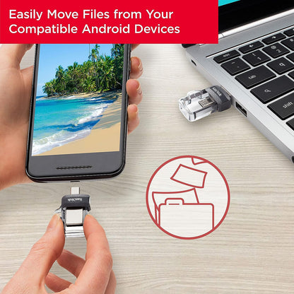 SanDisk Ultra 32GB Dual USB Flash Drive USB M3.0 up to 150 MB/s