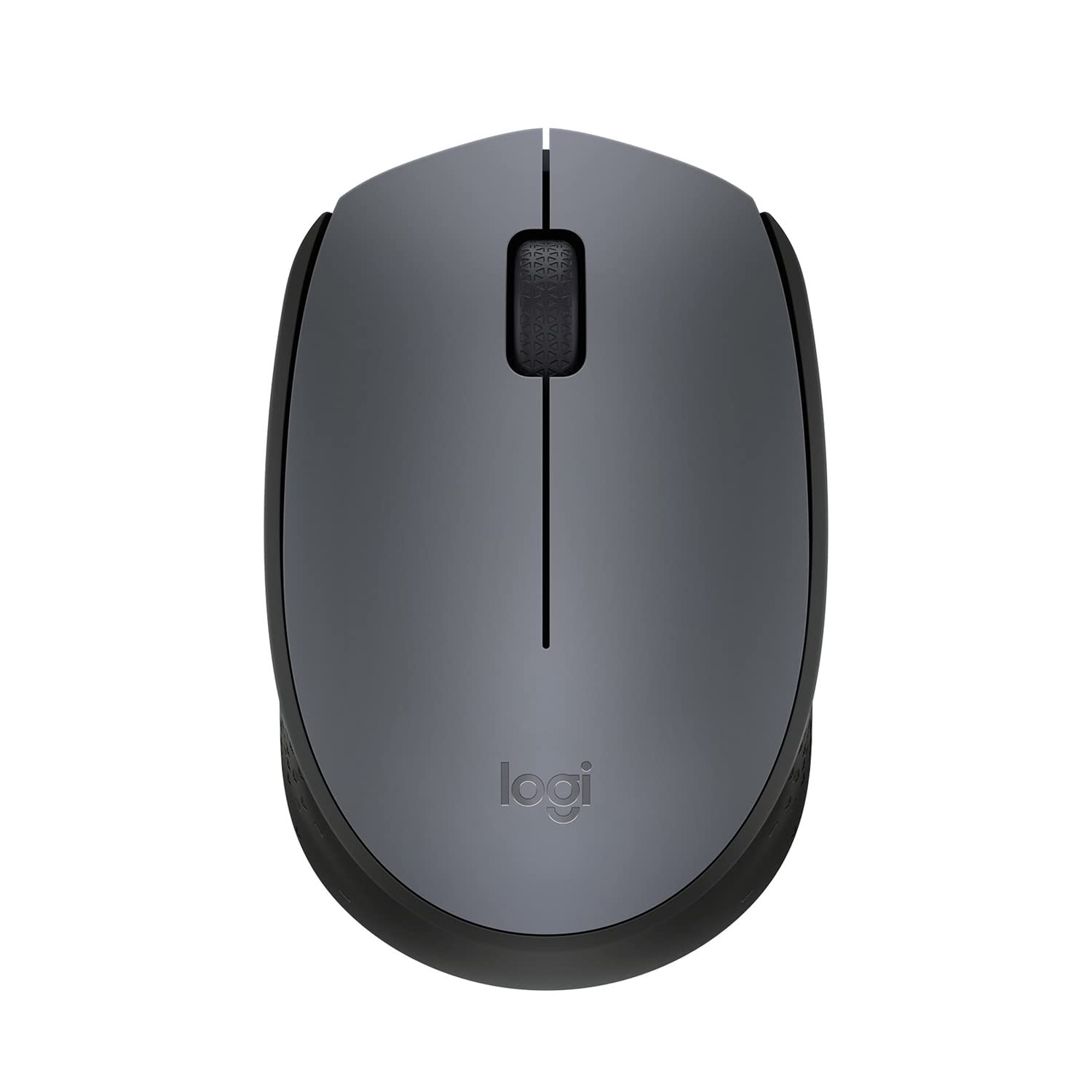 Logitech M170 Wireless Mouse, 2.4 GHz with USB Nano Receiver, Optical Tracking, 12-Months Battery Life, Ambidextrous, PC / Mac / Laptop - Black/Grey