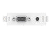 Vision TECHCONNECT V3 MODULE VGA-F AND MINIJACK Female 15-pin D-sub connector for PC output, with a 3.5mm