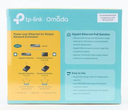 TP-Link TL-PoE10r Gigabite PoE Splitter, only compatible with IEEE 802.3af devices, not compatible with 802.3at