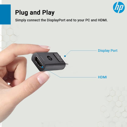 HP DisplayPort to HDMI 1.4 Adapter, Black
