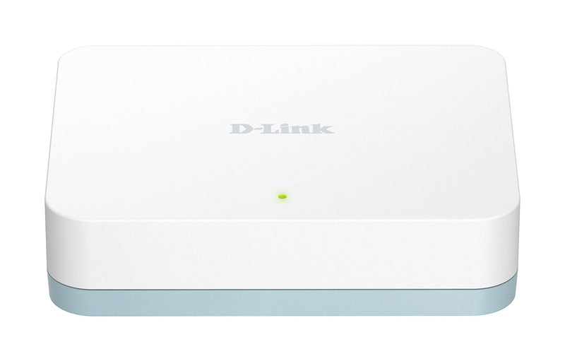 D-Link DGS-1005D 5-Port Gigabit Desktop Switch, Hub, Internet Splitter, Fanless, Plug and Play - UK Model